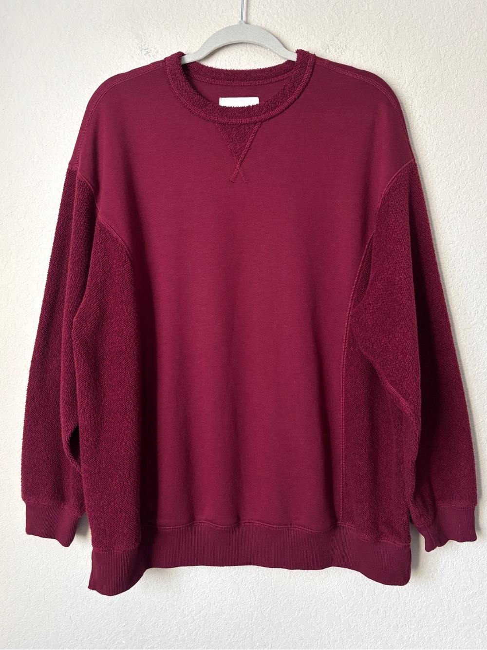 Aerie Oversized Très Chic Chenille Mixed Media Sweatshirt